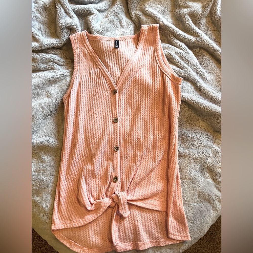 Waffleknit tank